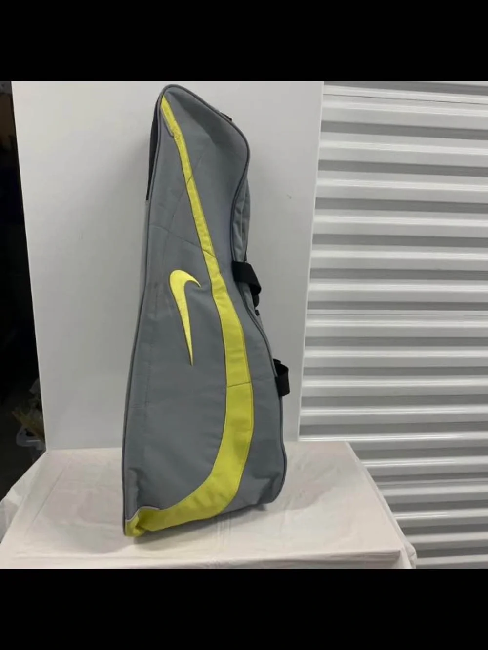 Nike Grey and Yellow Tennis Racket Bag